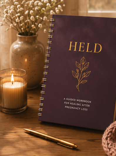 The HELD workbook shown on a tablet screen